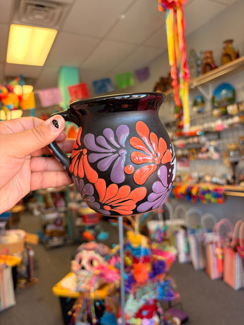 Black rimmed ghostie mug