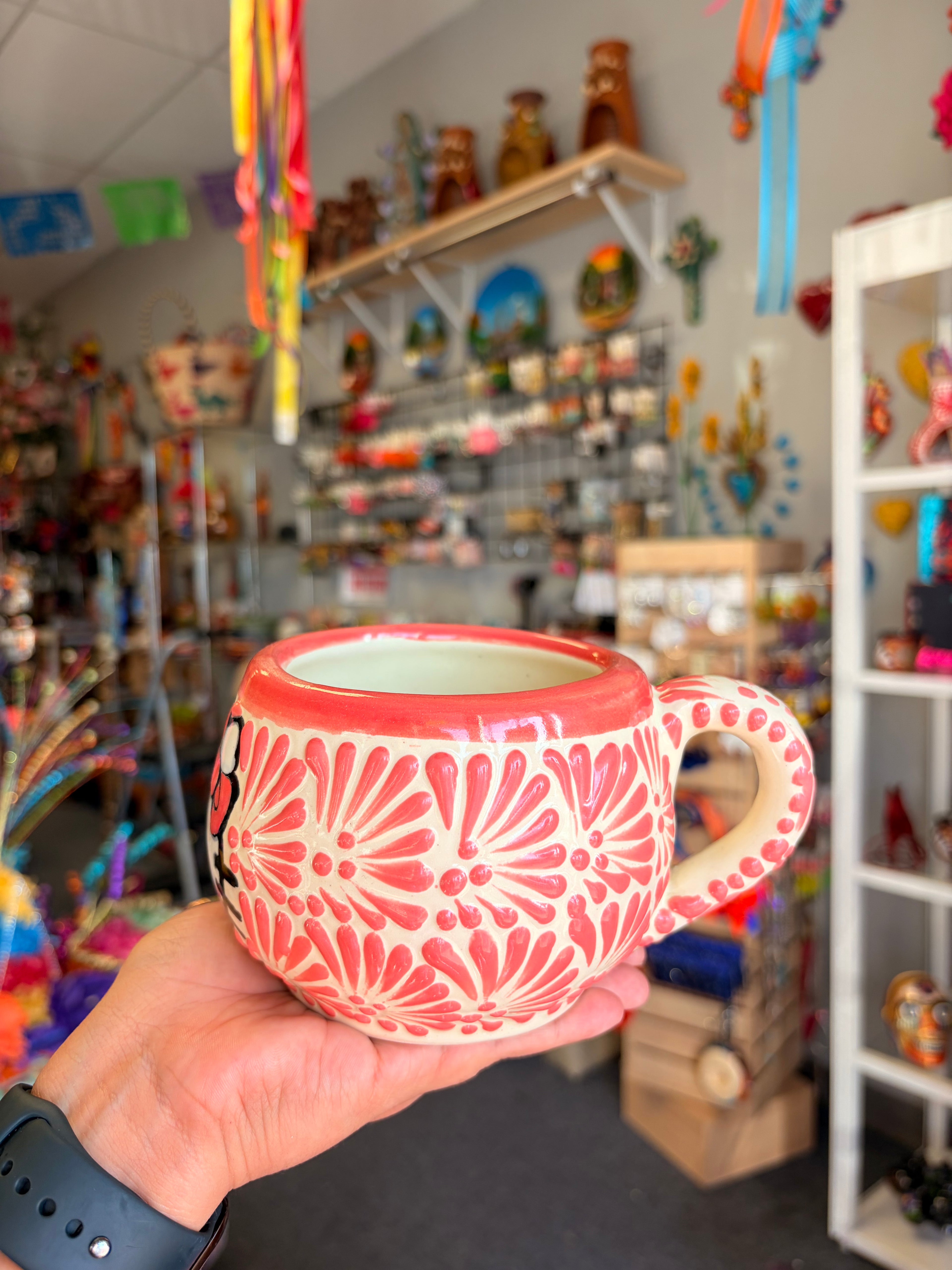 Talavera Kitty Mug Pink