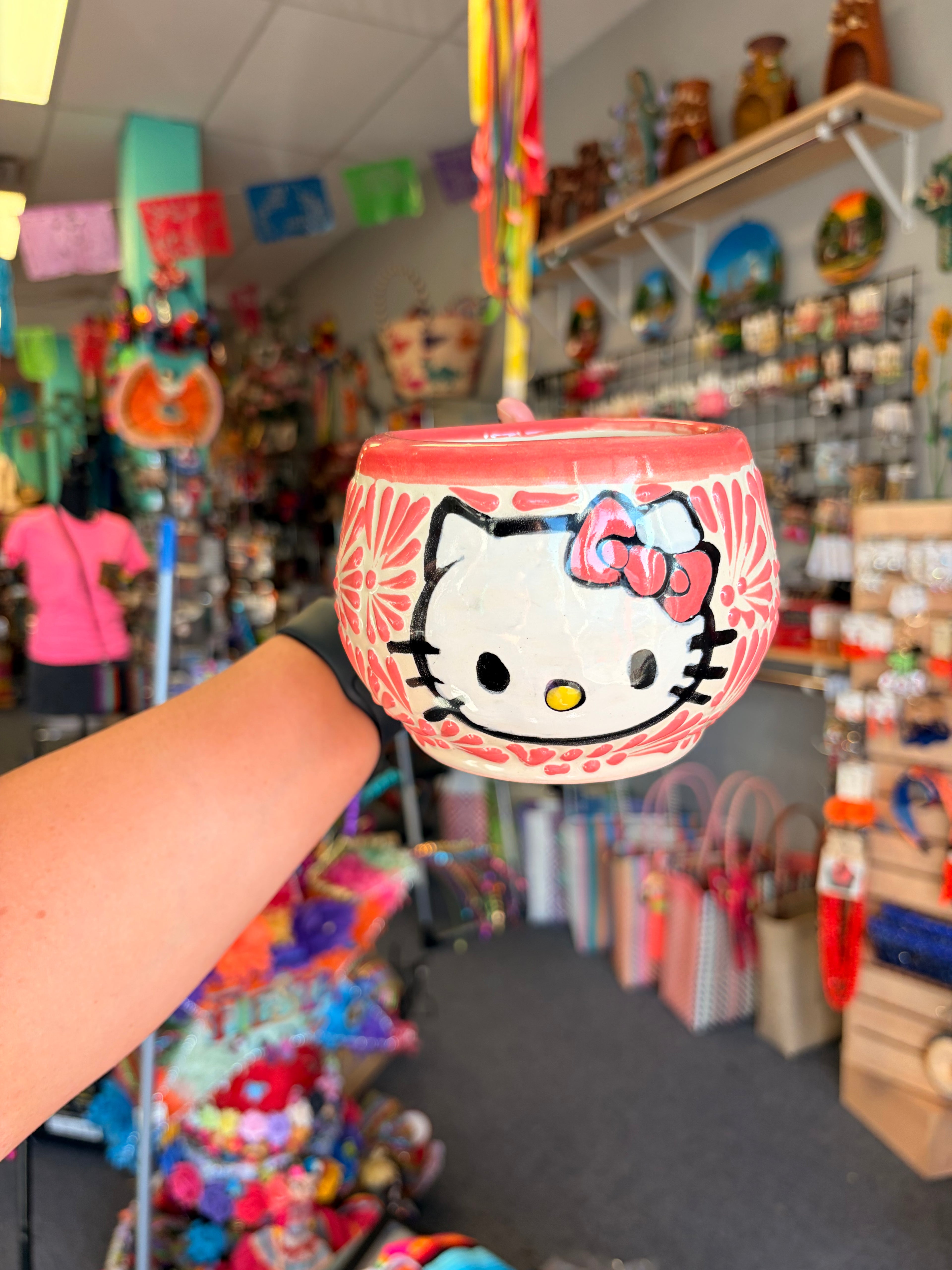 Talavera Kitty Mug Pink