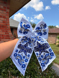 Cowboys White Jumbo Bow