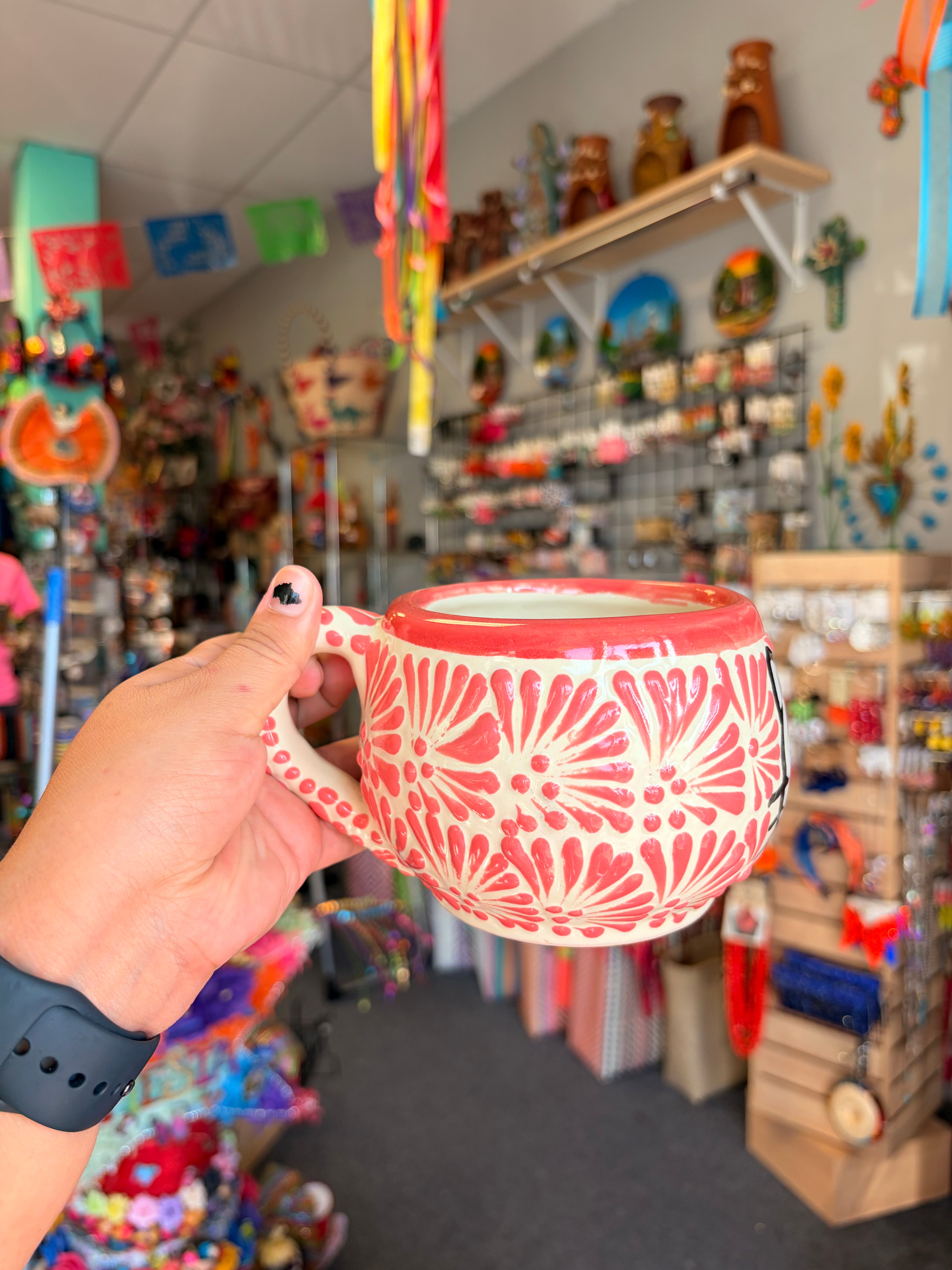 Talavera Kitty Mug Pink