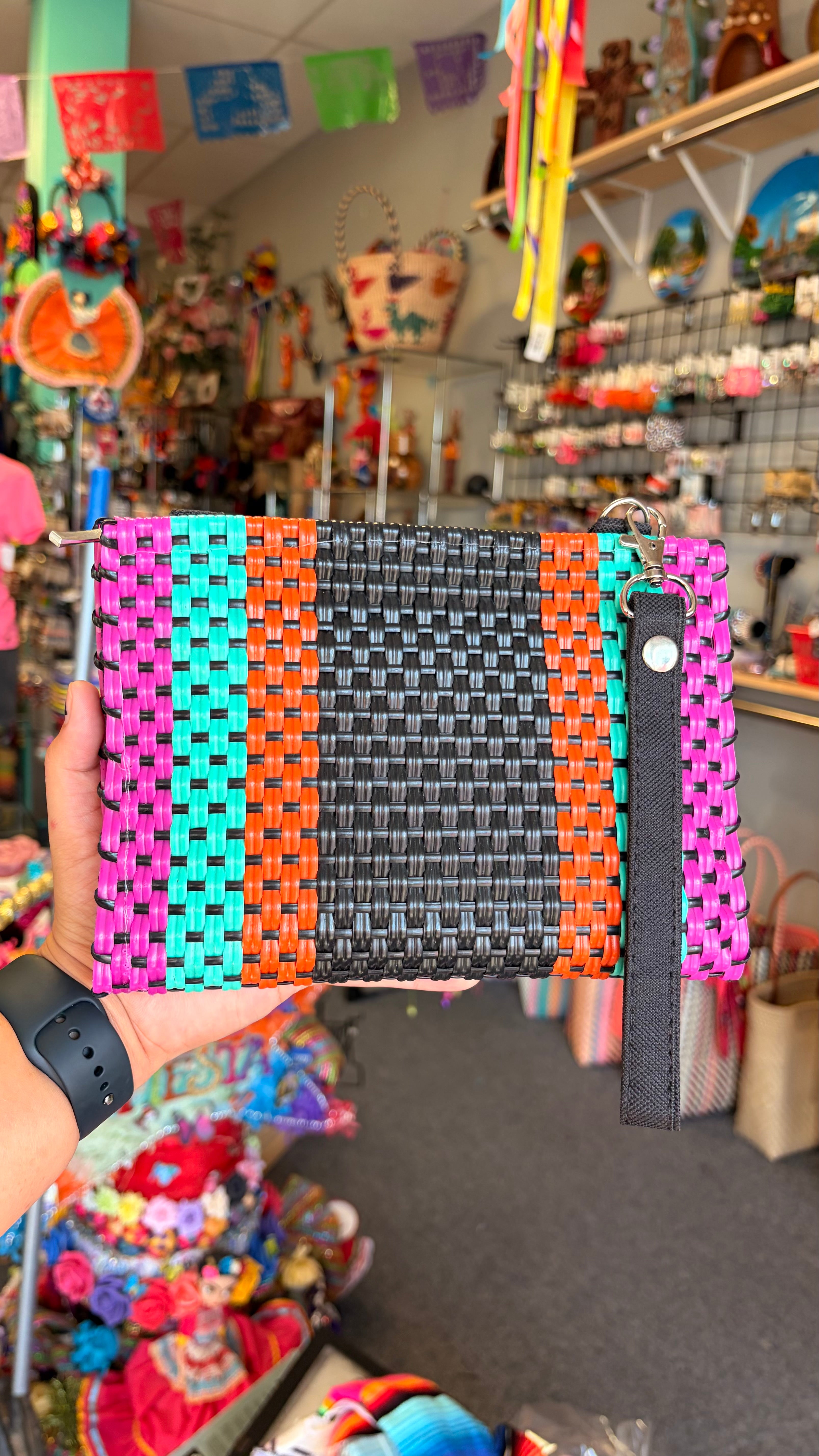 Retro colored Crossbody/Wristlet