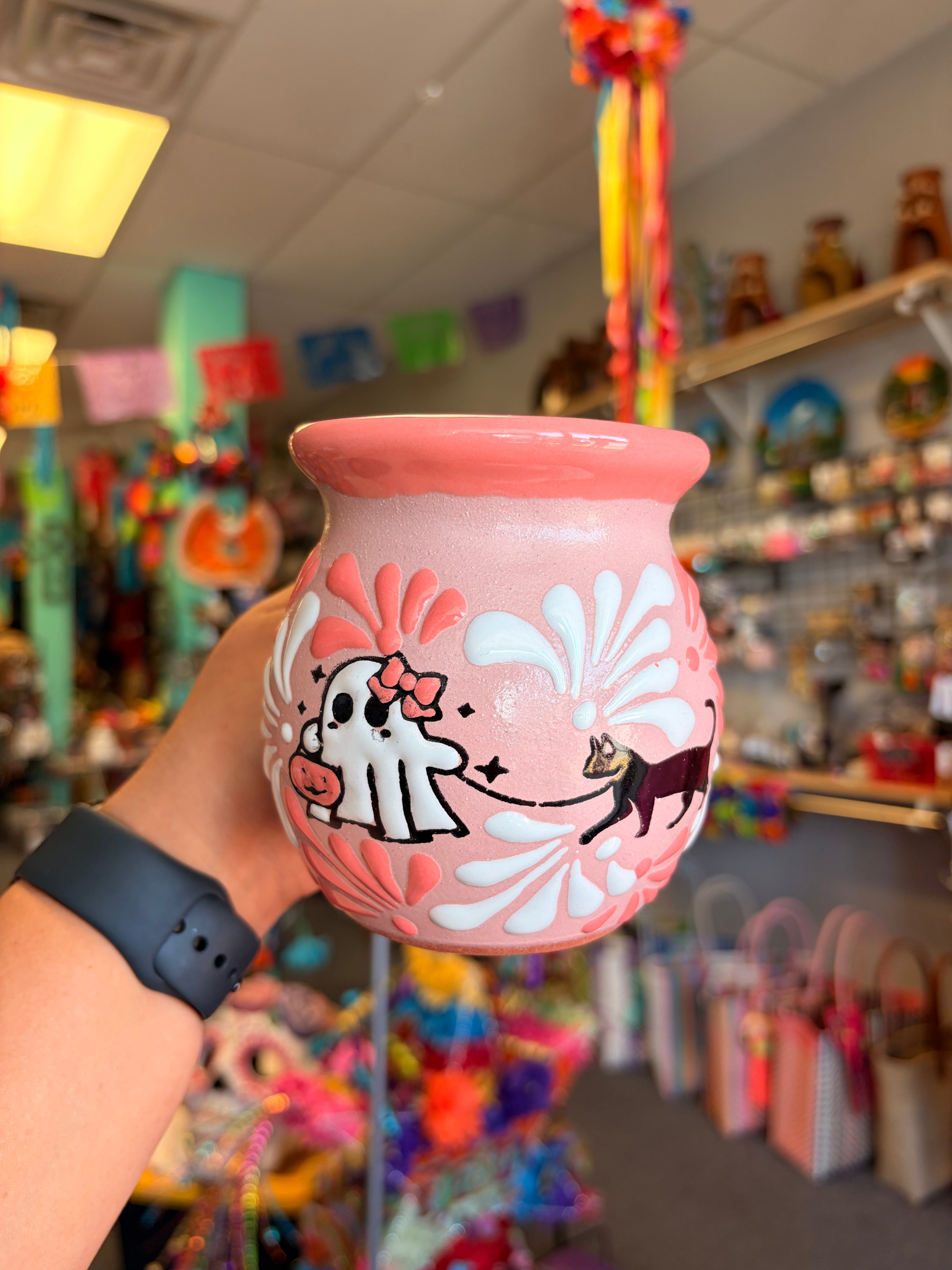 Pink ghostie mug