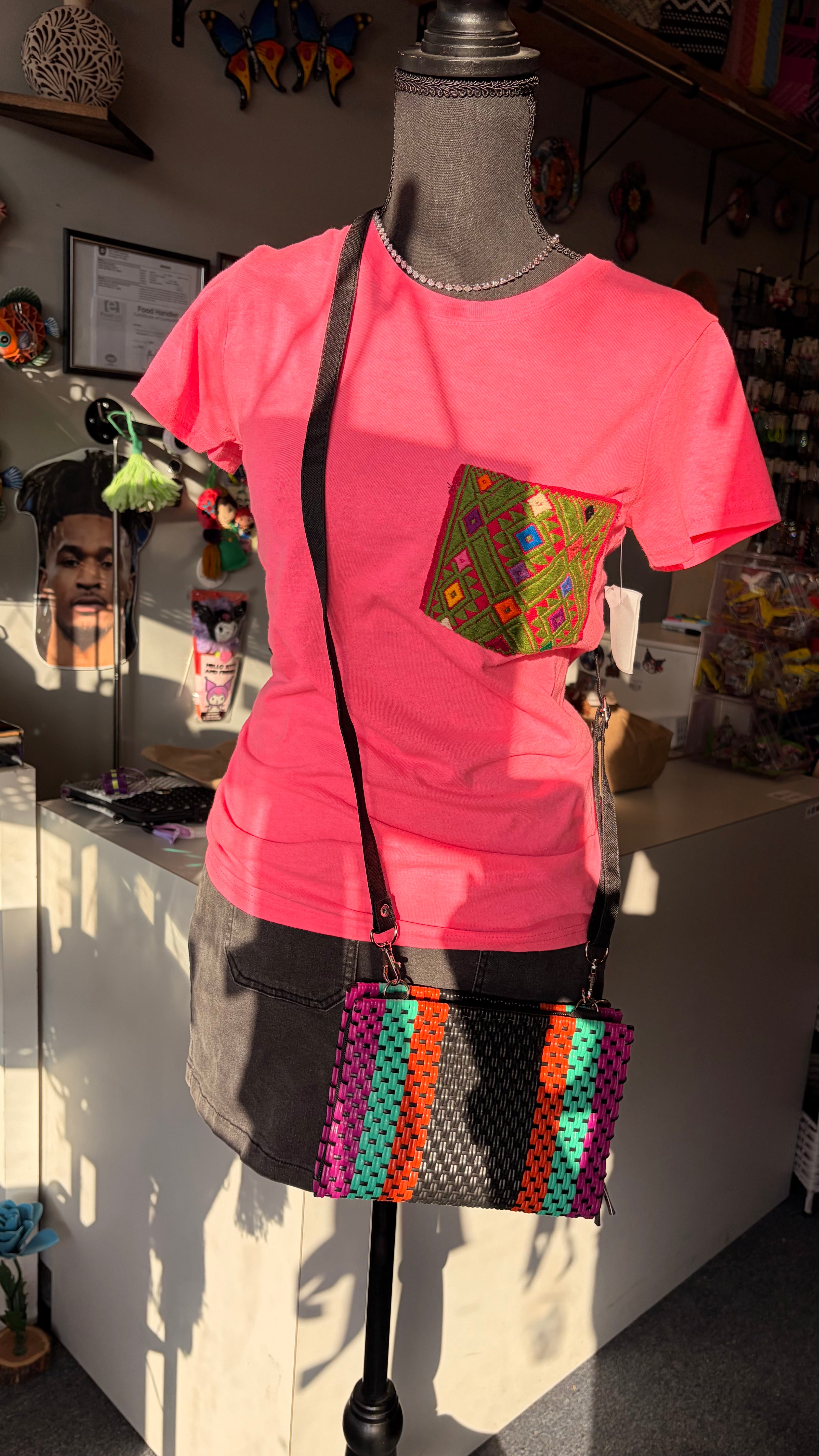 Retro colored Crossbody/Wristlet