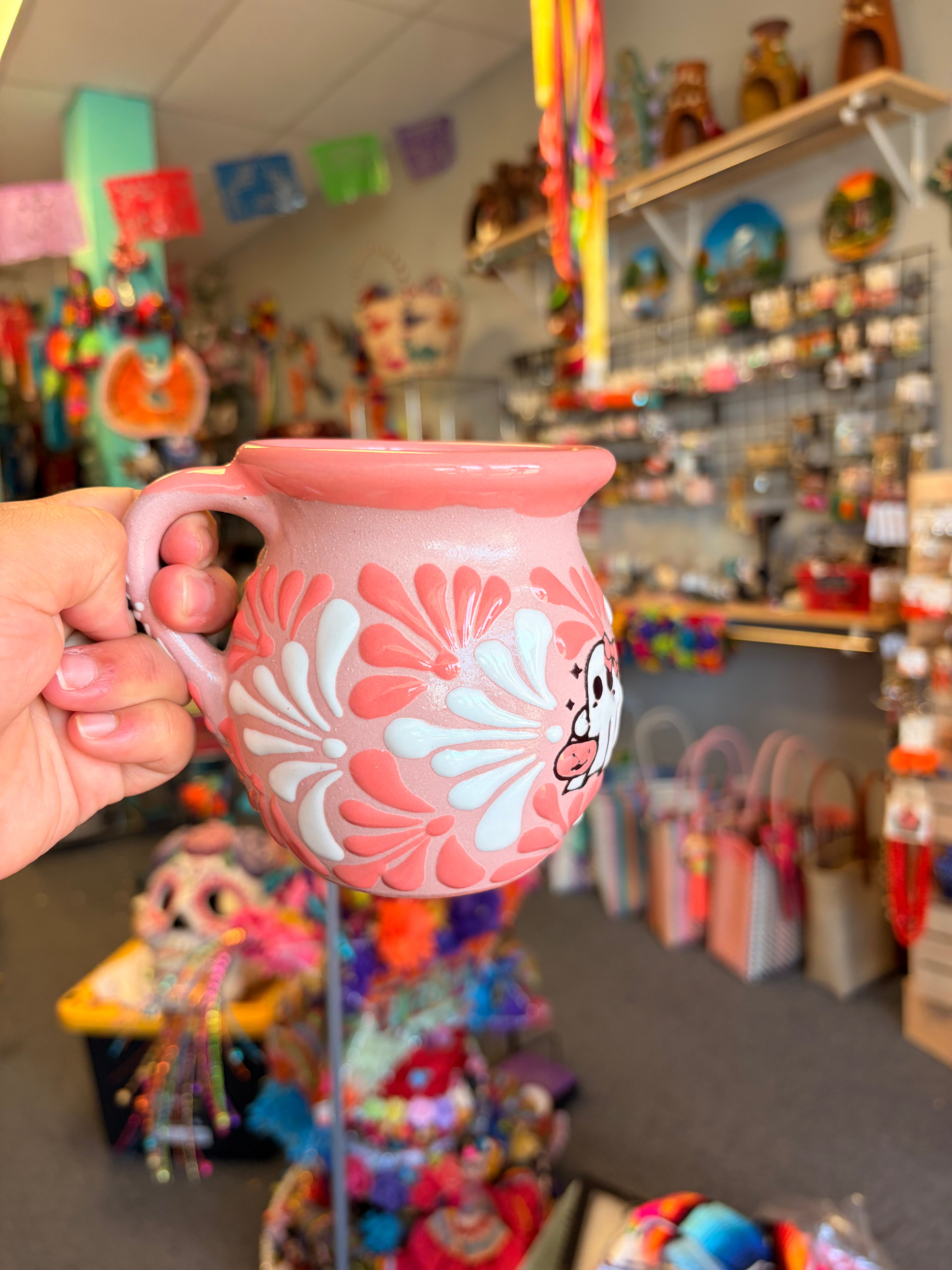 Pink ghostie mug