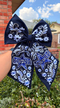 Cowboys Navy Jumbo Bow